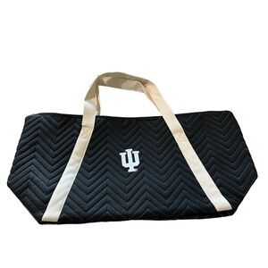 Little Earth INDIANA HOOSIERS Chevron Stitch Weekender Bag - Black, nwt